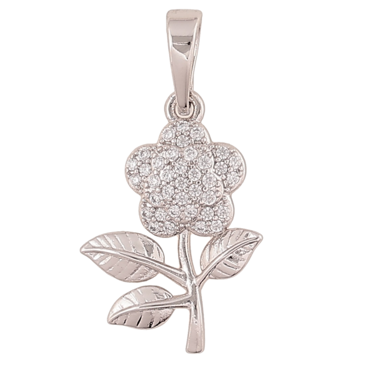 Кулон Xuping колір Родій "Квітка з інкрустацією кристалами" для ланцюжка до 6мм фото №22 Кулон Xuping колір Родій "Квітка з інкрустацією кристалами" для ланцюжка до 6мм фото №22
