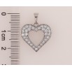 Кулон Xuping колір Родій "Серце з кристалами" для ланцюжка до 5мм фото №2