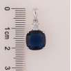 Кулон Xuping цвет Родий "Синий кристалл" для цепочки до 4мм фото №2