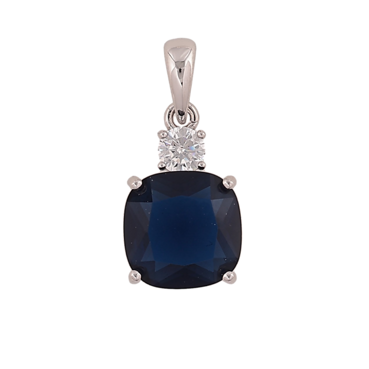 Кулон Xuping колір Родій "Синій кристал" для ланцюжка до 4мм фото №8