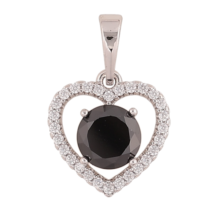 Кулон Xuping колір Родій "Серце з чорним кристалом" для ланцюжка до 6мм фото №17 Кулон Xuping колір Родій "Серце з чорним кристалом" для ланцюжка до 6мм фото №17