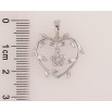 Кулон Xuping колір Родій "Серце з квіточкою" для ланцюжка до 6мм фото №2