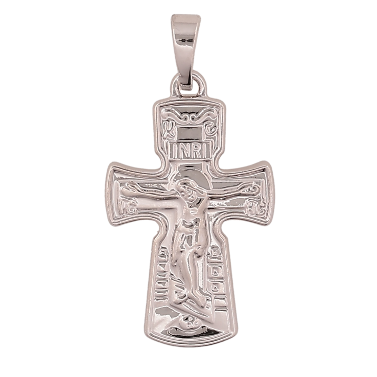 Кулон Xuping колір Родій "Хрест з Розп'яттям" для ланцюжка до 5мм фото №10 Кулон Xuping колір Родій "Хрест з Розп'яттям" для ланцюжка до 5мм фото №10