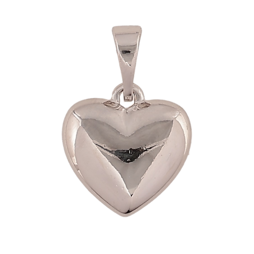 Кулон Xuping цвет Родий "Сердечко, 11х12мм" для цепочки до 5мм фото №1