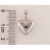 Кулон Xuping цвет Родий "Сердечко, 11х12мм" для цепочки до 5мм фото №2
