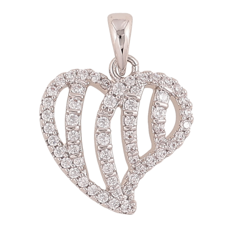 Кулон Xuping цвет Родий "Сердечко" для цепочки до 4мм фото №1 Кулон Xuping цвет Родий "Сердечко" для цепочки до 4мм фото №1