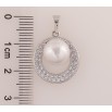 Кулон Xuping цвет Родий "Жемчужина в кристальном колечке" для цепочки до 5мм фото №2