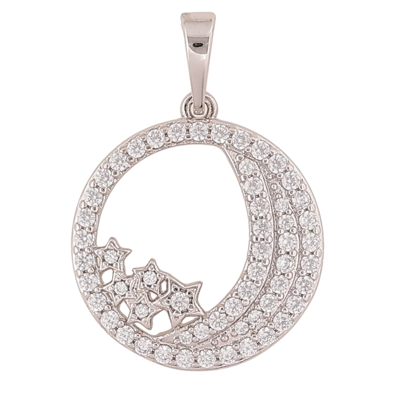 Кулон Xuping колір Родій "Інкрустація кристалами" для ланцюжка до 6мм фото №1 Кулон Xuping колір Родій "Інкрустація кристалами" для ланцюжка до 6мм фото №1