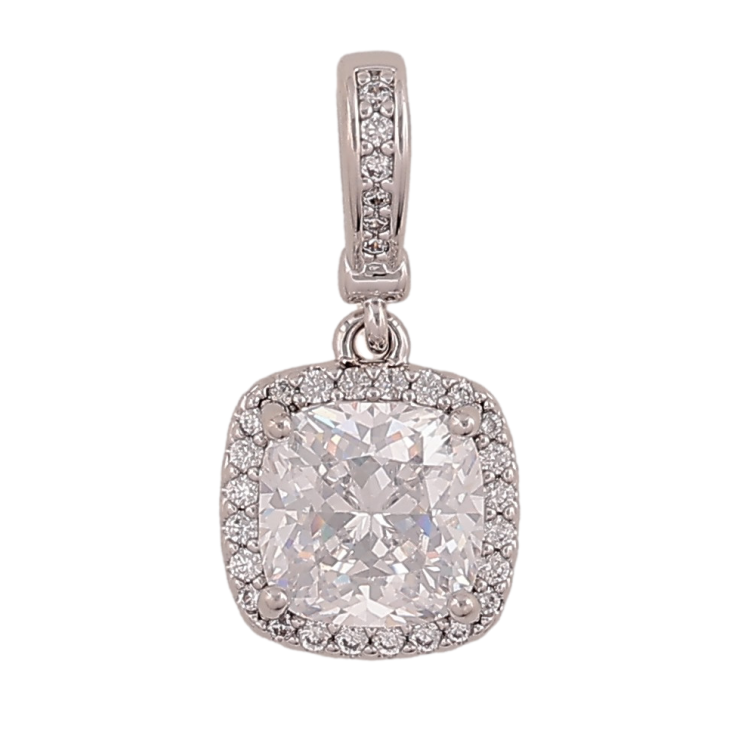 Кулон Xuping колір Родій "Інкрустація кристалами" для ланцюжка до 4мм фото №6 Кулон Xuping колір Родій "Інкрустація кристалами" для ланцюжка до 4мм фото №6