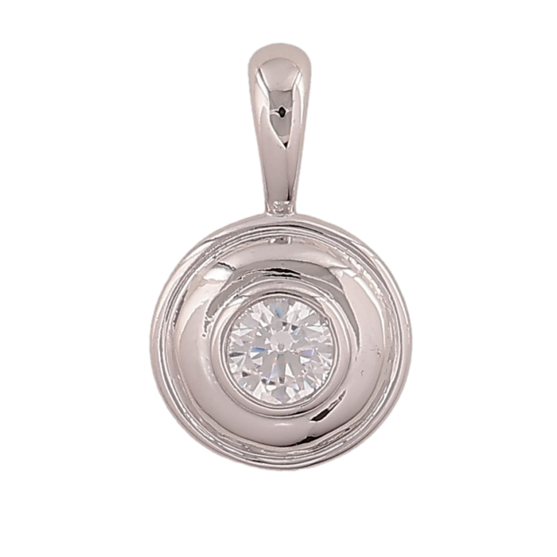 Кулон Xuping цвет Родий "Узор с кристаллами" для цепочки до 4мм фото №1