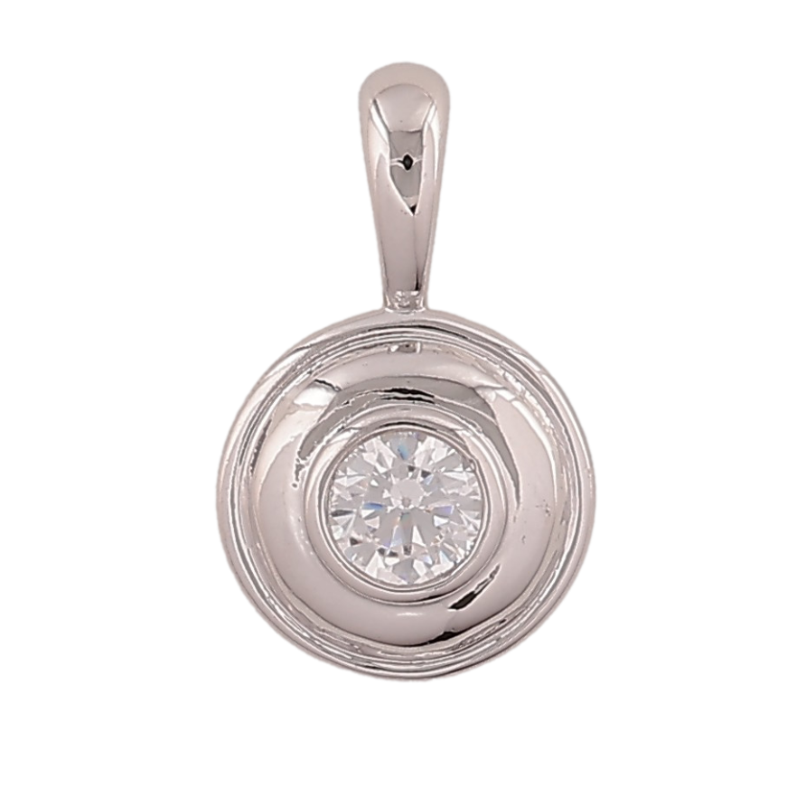 Кулон Xuping колір Родій "Візерунок з кристалами" для ланцюжка до 4мм фото №1