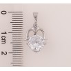 Кулон Xuping цвет Родий "Узор с кристаллом" для цепочки до 5мм фото №2