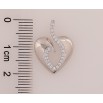 Кулон Xuping колір Родій "Серце з кристалами" для ланцюжка до 3мм фото №2