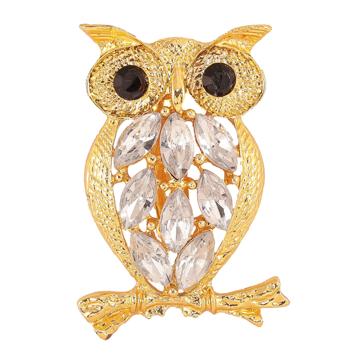 Брошка "Сова зі стразами" фото №16