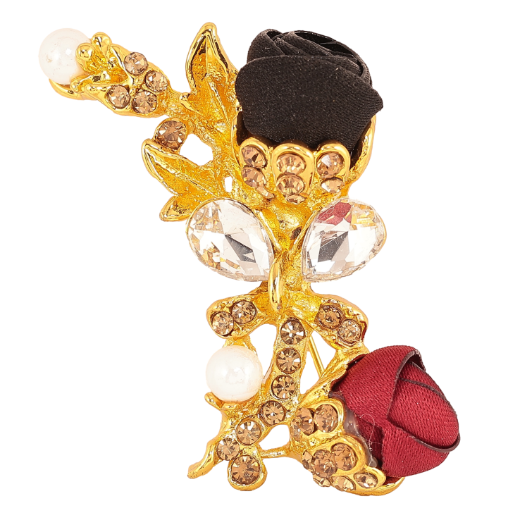 Брошка "Червона та чорна квіточки" фото №4 Брошка "Червона та чорна квіточки" фото №4