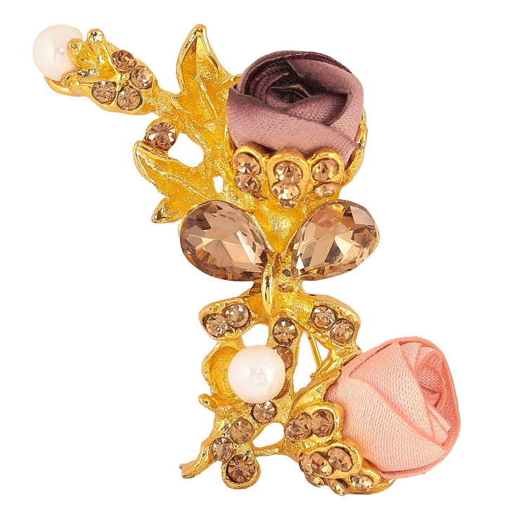 Брошка "Бежева та рожева квіточки" фото №24 Брошка "Бежева та рожева квіточки" фото №24