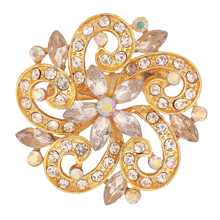 Брошка "Квітка зі стразами" фото №12