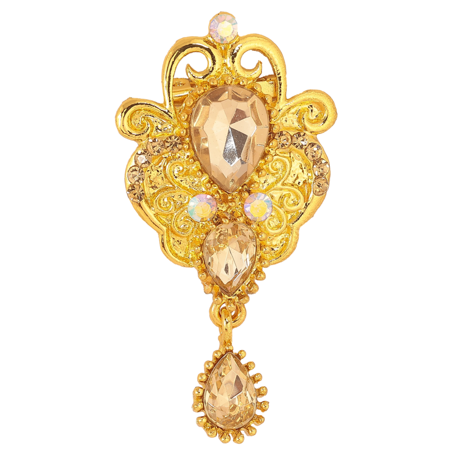 Брошка "Візерунок з пісочними стразами" фото №1 Брошка "Візерунок з пісочними стразами" фото №1