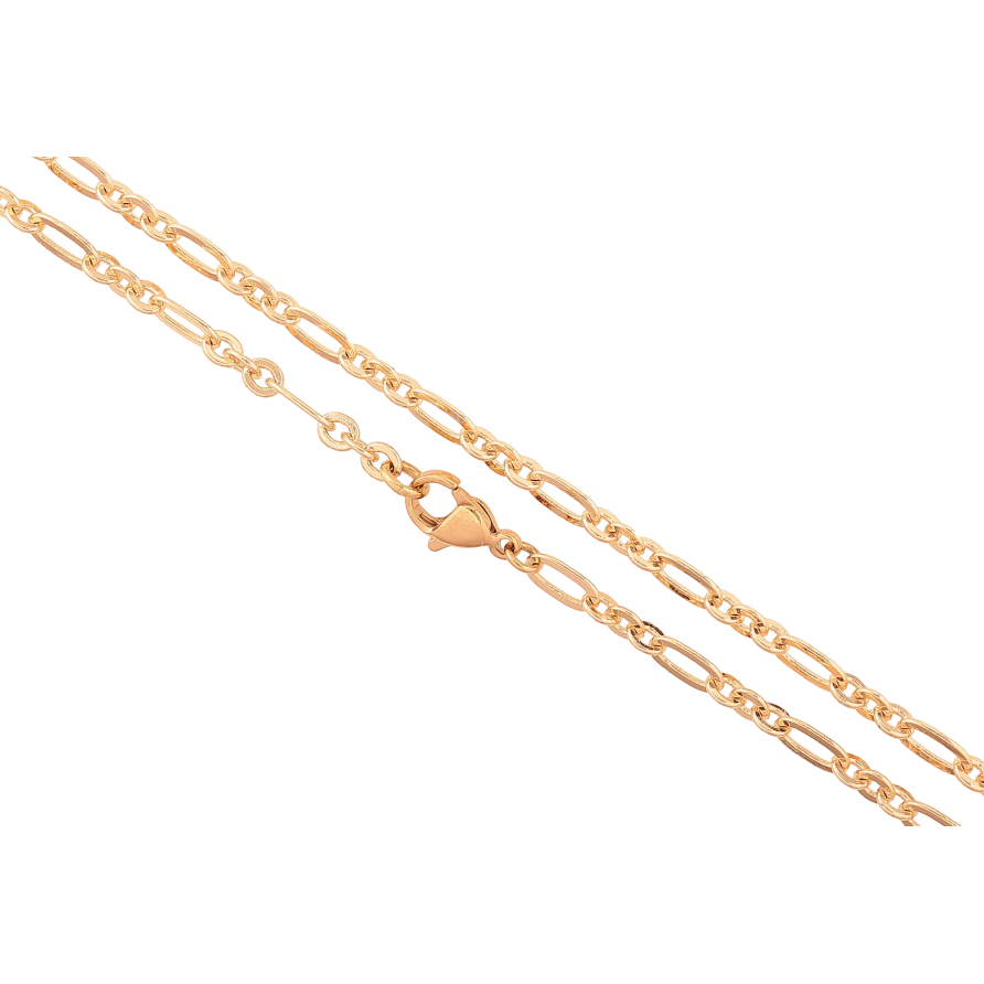 Цепочка Xuping M&L цвет 18К "Плетение Фигаро декоративное" длина 50см х 4мм фото №1