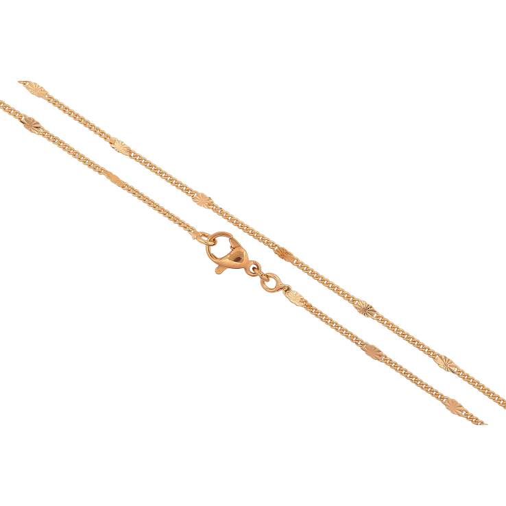 Цепочка Xuping M&L цвет 18К "Плетение Панцирное с прокаткой звездочки" длина 45см х 1.5-2.5мм фото №10