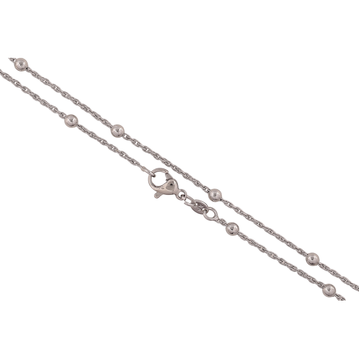 Цепочка Xuping M&L цвет Родий "Плетение Кордовое с бусинами" длина 45см х 3мм фото №22 Цепочка Xuping M&L цвет Родий "Плетение Кордовое с бусинами" длина 45см х 3мм фото №22