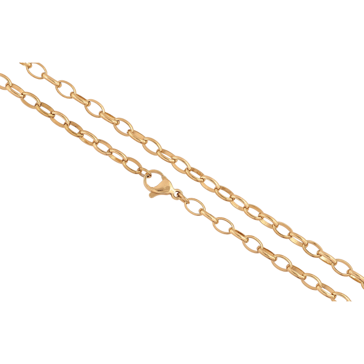 Ланцюжок Xuping ТТМ Stainless Steel колір 14К "Плетіння Якірне" довжина 45см х 4мм фото №20 Ланцюжок Xuping ТТМ Stainless Steel колір 14К "Плетіння Якірне" довжина 45см х 4мм фото №20