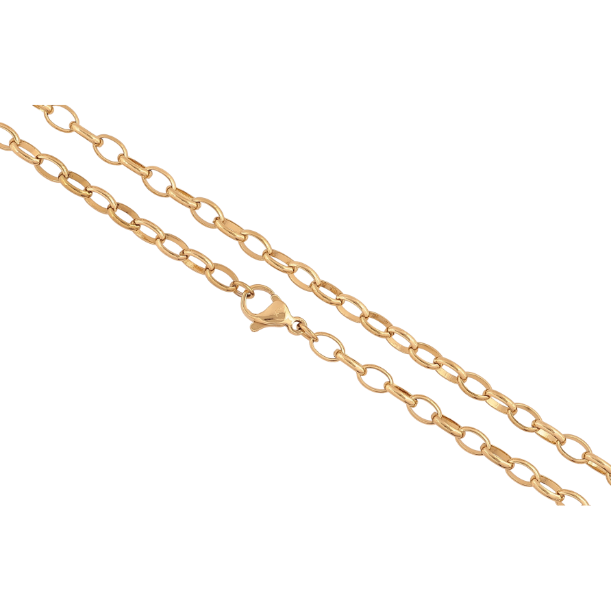 Ланцюжок Xuping ТТМ Stainless Steel колір 14К "Плетіння Якірне" довжина 45см х 4мм фото №1