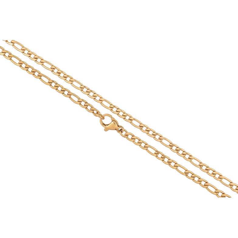 Ланцюжок Xuping ТТМ Stainless Steel колір 14К "Плетіння Фігаро" довжина 50см х 3мм фото №1