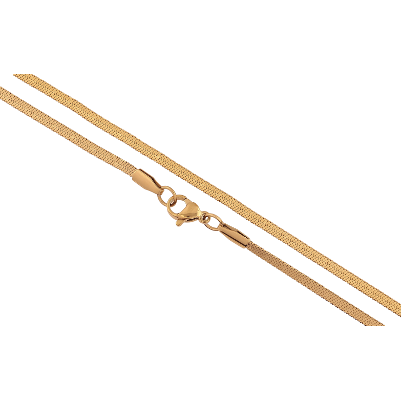 Цепочка Xuping ТТМ Stainless Steel цвет 14К "Плетение Снейк" длина 45см х 2.5мм фото №1