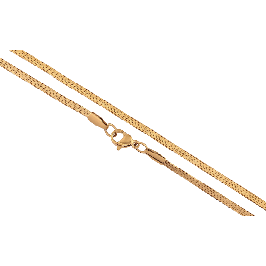 Ланцюжок Xuping ТТМ Stainless Steel колір 14К "Плетіння Снейк" довжина 45см х 2.5мм фото №1