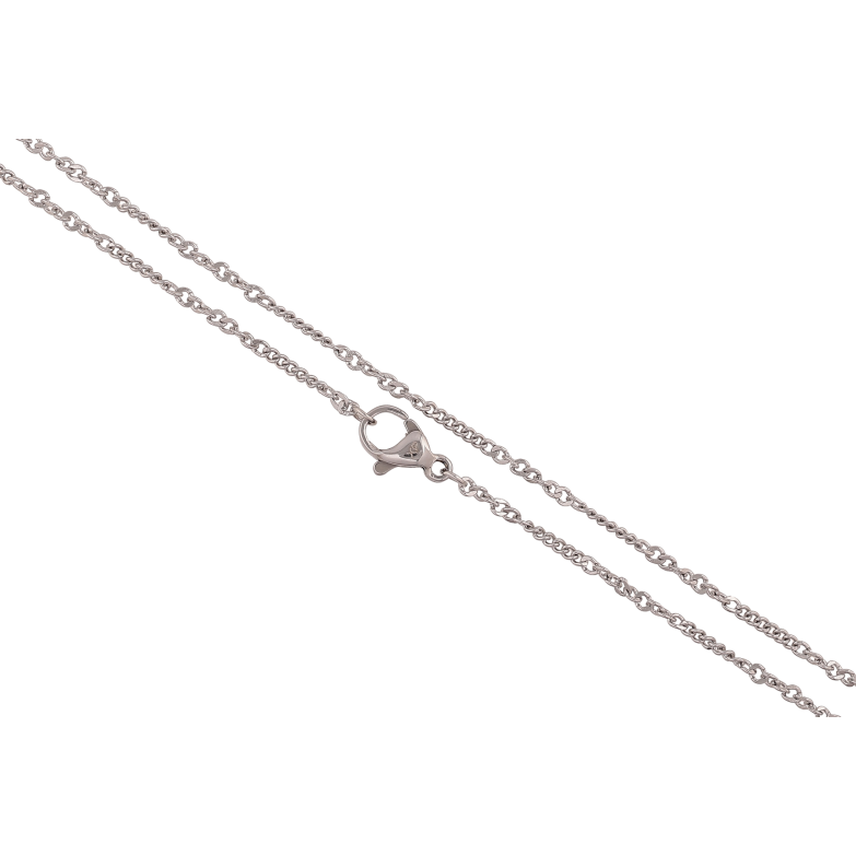 Цепочка Xuping ТТМ Stainless Steel цвет Родий "Плетение Панцирное комбинированное" длина 46см х 1.5-2мм фото №1