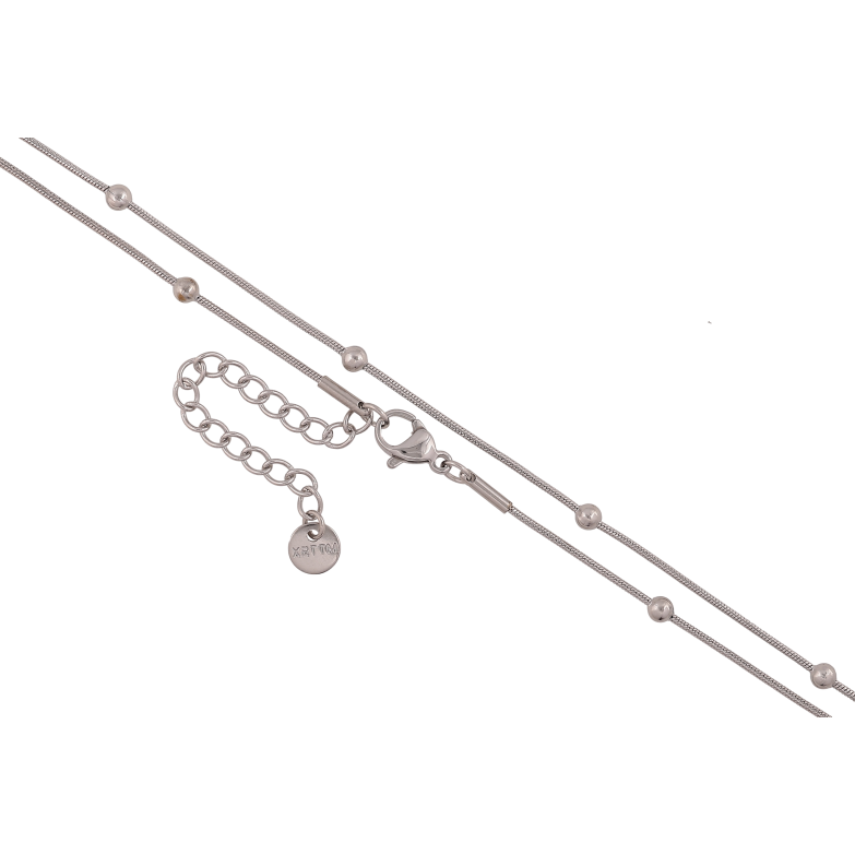 Ланцюжок Xuping ТТМ Stainless Steel колір Родій "Плетіння Ювелірний шнур з намистинами" довжина 39-44см х 1-3мм фото №14 Ланцюжок Xuping ТТМ Stainless Steel колір Родій "Плетіння Ювелірний шнур з намистинами" довжина 39-44см х 1-3мм фото №14