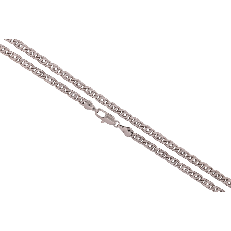 Ланцюжок Xuping колір Родій "Плетіння Пташине Око" довжина 45см х 4мм фото №2