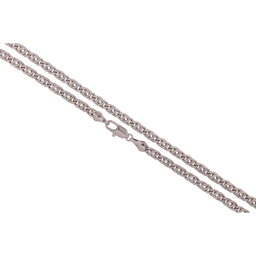 Ланцюжок Xuping колір Родій "Плетіння Пташине Око" довжина 45см х 4мм фото №1 Ланцюжок Xuping колір Родій "Плетіння Пташине Око" довжина 45см х 4мм фото №1