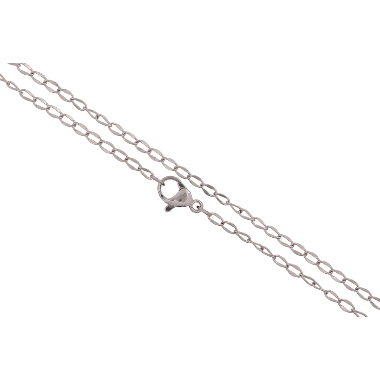 Ланцюжок Xuping ТТМ Stainless Steel колір Родій "Плетіння Панцирне" довжина 45см х 2мм фото №1