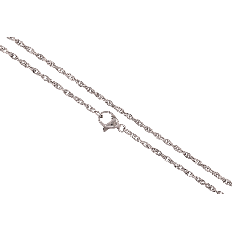 Цепочка Xuping ТТМ Stainless Steel цвет Родий "Плетение Кордовое" длина 45см х 2мм фото №1 Цепочка Xuping ТТМ Stainless Steel цвет Родий "Плетение Кордовое" длина 45см х 2мм фото №1