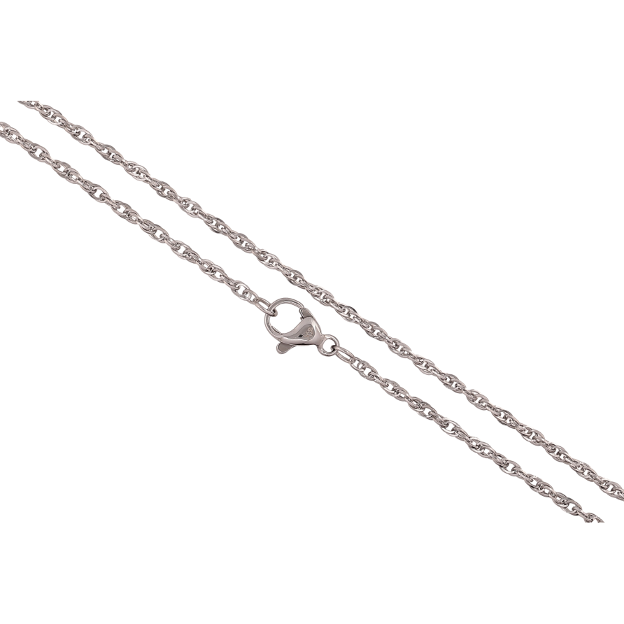 Ланцюжок Xuping ТТМ Stainless Steel колір Родій "Плетіння Кордове" довжина 45см х 2мм фото №1 Ланцюжок Xuping ТТМ Stainless Steel колір Родій "Плетіння Кордове" довжина 45см х 2мм фото №1