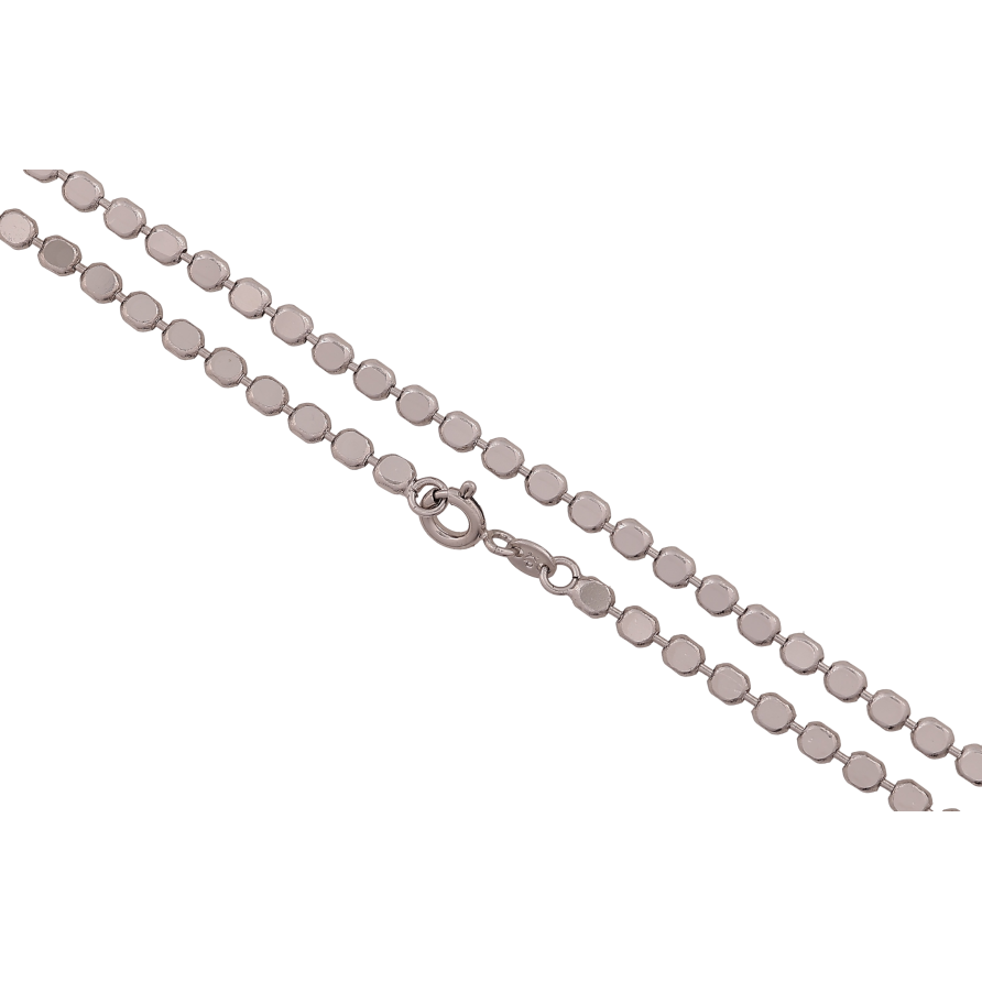 Ланцюжок Xuping колір Родій "Плетіння Перлина" довжина 45см х 3мм фото №1 Ланцюжок Xuping колір Родій "Плетіння Перлина" довжина 45см х 3мм фото №1