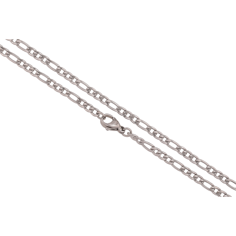 Ланцюжок Xuping ТТМ Stainless Steel колір Родій "Плетіння Фігаро" довжина 60см х 3мм фото №1