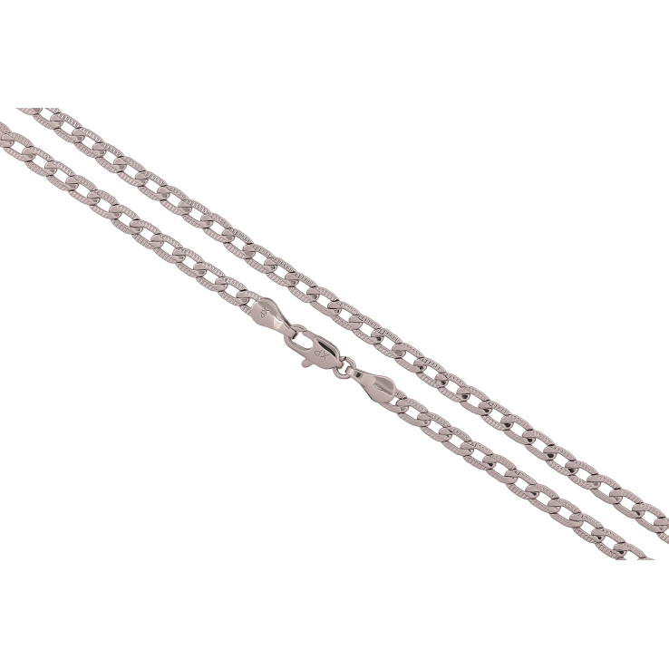 Ланцюжок Xuping колір Родій "Плетіння Панцирне з візерунком" довжина 45см х 4мм фото №22