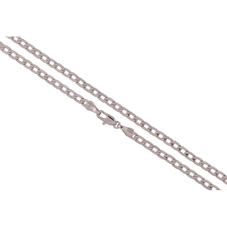 Цепочка Xuping цвет Родий "Плетение Панцирное с узором" длина 45см х 4мм фото №11