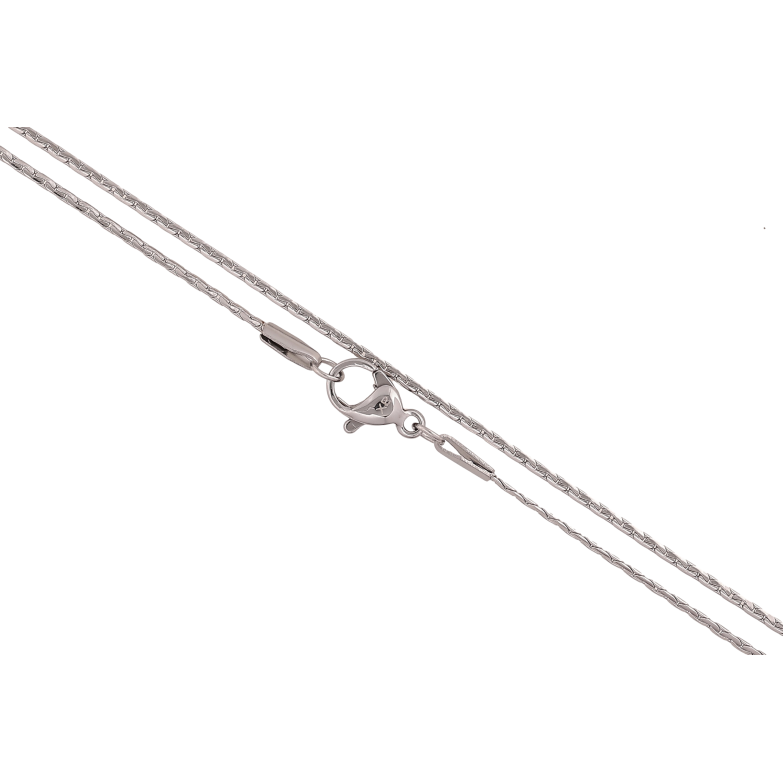 Цепочка Xuping ТТМ Stainless Steel цвет Родий "Плетение Фантазийное" длина 45см х 1мм фото №4