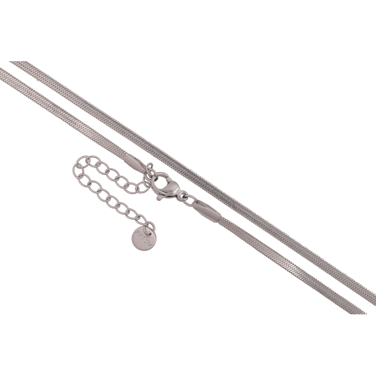 Ланцюжок Xuping ТТМ Stainless Steel колір Родій "Плетіння Снейк" довжина 45-50см х 2.5мм фото №2
