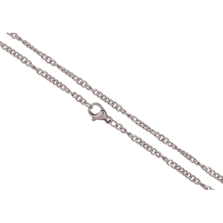 Цепочка Xuping ТТМ Stainless Steel цвет Родий "Плетение Панцирное перекрученное" длина 45см х 2-3мм фото №1 Цепочка Xuping ТТМ Stainless Steel цвет Родий "Плетение Панцирное перекрученное" длина 45см х 2-3мм фото №1