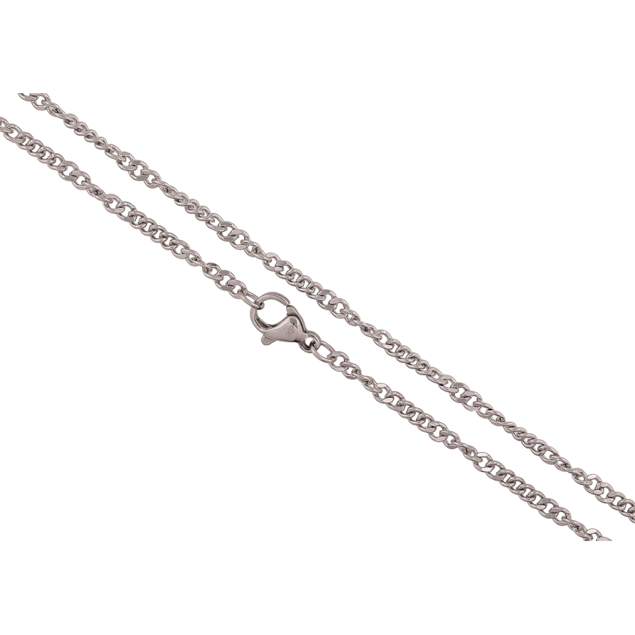 Ланцюжок Xuping ТТМ Stainless Steel колір Родій "Плетіння Панцирне перекручене" довжина 45см х 2-3мм фото №1 Ланцюжок Xuping ТТМ Stainless Steel колір Родій "Плетіння Панцирне перекручене" довжина 45см х 2-3мм фото №1