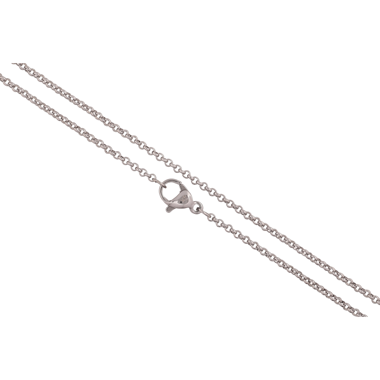 Цепочка Xuping ТТМ Stainless Steel цвет Родий "Плетение Ролло" длина 45см х 2мм фото №1