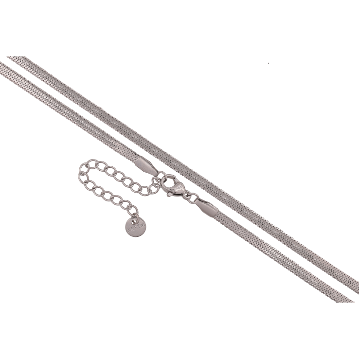 Ланцюжок Xuping ТТМ Stainless Steel колір Родій "Плетіння Снейк" довжина 45-50см х 3мм фото №25