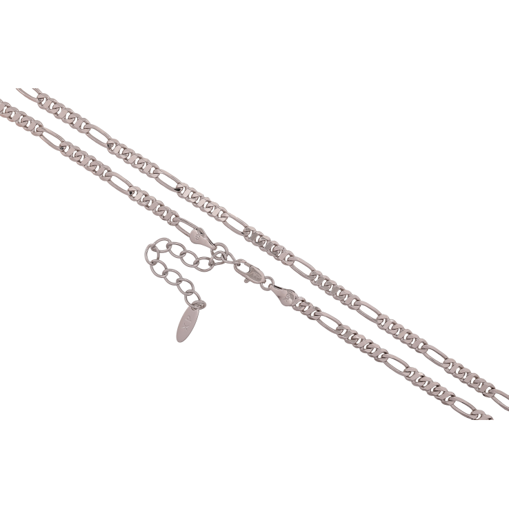 Ланцюжок Xuping колір Родій "Плетіння Фантазійне" довжина 45-50см х 4мм фото №3