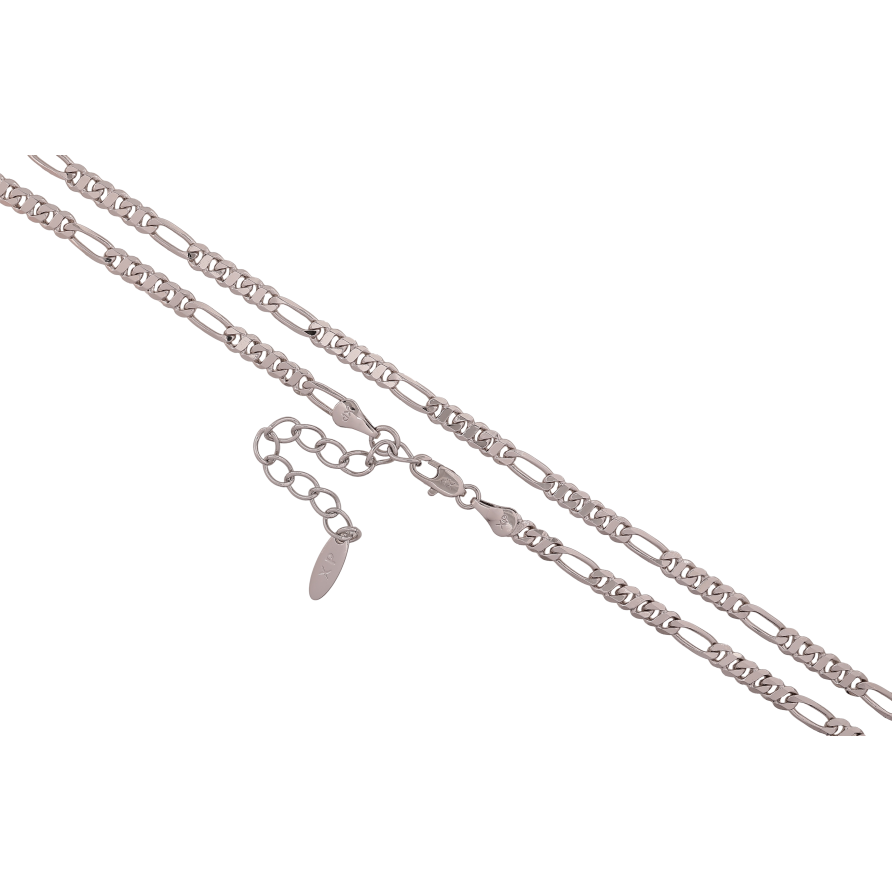 Ланцюжок Xuping колір Родій "Плетіння Фантазійне" довжина 45-50см х 4мм фото №1