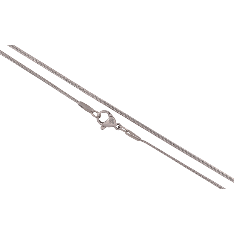 Ланцюжок Xuping ТТМ Stainless Steel колір Родій "Плетіння Снейк" довжина 45см х 1.5мм фото №1